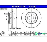 ATE 24.0116-0130.1 Brake disc