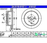 ATE 24.0118-0157.1 Brake disc