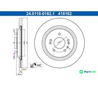 ATE 24.0118-0162.1 Brake disc
