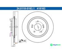 ATE 24.0118-0163.1 Brake disc