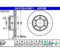 ATE 24.0120-0168.1 Brake disc
