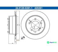 ATE 24.0120-0261.1 Brake disc