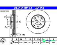 2x New Brake Disc for HONDA:LOGO,FIT I,FIT II,JAZZ II,FIT II MONOCAB