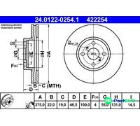 Front Brake Disc for Toyota:YARIS 43512-52130