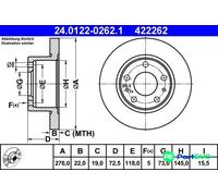 ATE 24.0122-0262.1 Brake disc