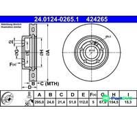 ATE 2 X BRAKE DISC 24012402651