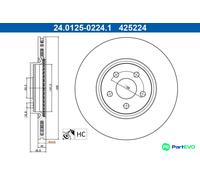 ATE 24.0125-0224.1 Brake disc