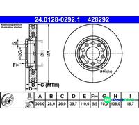 ATE 24.0128-0292.1 Brake disc