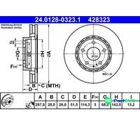 ATE 24.0128-0323.1 Brake disc