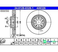 ATE 24.0128-0326.1 Brake disc