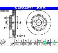 ATE 24.0130-0223.1 Brake disc
