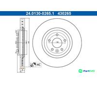 ATE 24.0130-0265.1 Brake disc