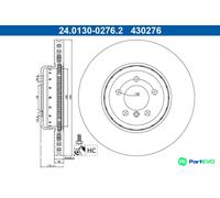 ATE 24.0130-0276.2 Brake disc