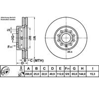Brake Disc AUDI A3 1.2 TSI 24.0125-0145.1