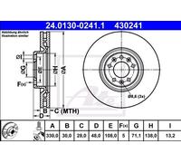 ATE 24.0130-0241.1 Brake disc