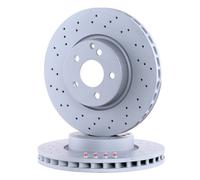 2x Brake disc perforated/vented 24.0132-0100.1 ATE for MERCEDES-BENZ C-CLASS