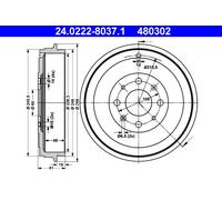 Fits ATE 24.0222-8037.1 Brake Drum UK Stock