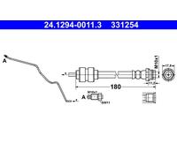 ATE 24.1294-0011.3 Brake Hose for FORD