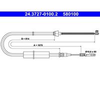ATE 24.3727-0100.2 Handbrake cable