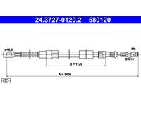 ATE 24.3727-0120.2 Handbrake cable