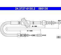 ATE 24.3727-0130.2 Handbrake cable