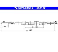 2x ✅Fits ATE 24.3727-0132.2 BRAKE CABLE ⭐UK Seller⭐