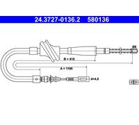 ATE 24.3727-0136.2 Handbrake cable