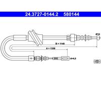 Parking Brake Cable ATE Fits AUDI 80 90 Cabriolet Coupe 8B 8G B3 B4 893609722F