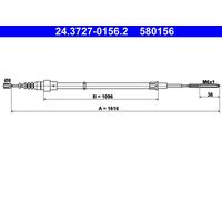 ATE 24.3727-0156.2 Handbrake cable