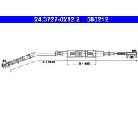 ATE 24.3727-0212.2 Cable, parking brake for BMW