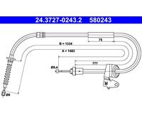 Handbrake Cable For Mini MINI 07-14 34406770868