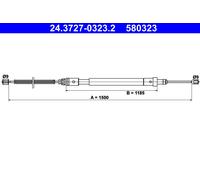 ATE 24.3727-0323.2 Handbrake cable