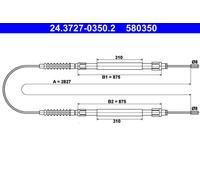 ATE 24.3727-0350.2 Cable, parking brake for CITRO?N,PEUGEOT