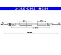 ATE 24.3727-0354.2 Hand brake cable