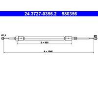 ATE 24.3727-0356.2 Hand brake cable