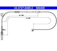 ATE 24.3727-0400.2 Hand brake cable