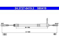 ATE 24.3727-0419.2 Handbrake cable