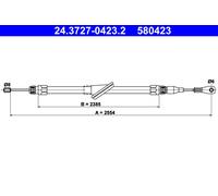 ATE 24.3727-0423.2 Handbrake cable