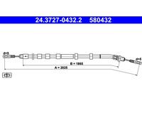 ATE 24.3727-0432.2 Handbrake cable