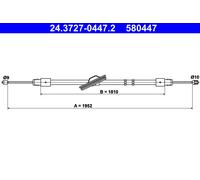 ATE 24.3727-0447.2 Handbrake cable