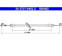 ATE 24.3727-0462.2 Cable, parking brake for MERCEDES-BENZ