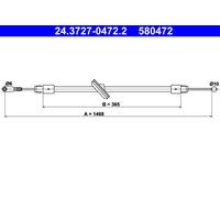 Parking brake cables ATE 24.3727-0472.2 for MERCEDES-BENZ
