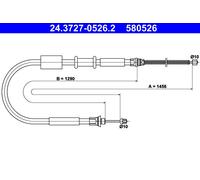 ATE 24.3727-0526.2 Handbrake cable