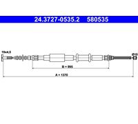 ATE 24.3727-0535.2 Cable, parking brake for FIAT
