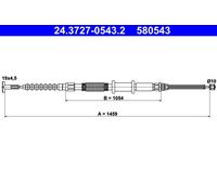 ATE 24.3727-0543.2 Hand brake cable