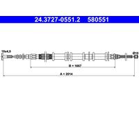 ATE 24.3727-0551.2 Handbrake cable