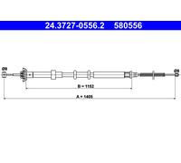 ATE 24.3727-0556.2 Hand brake cable