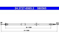 ATE 24.3727-0565.2 Cable, parking brake for FIAT