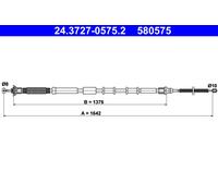 ATE 24.3727-0575.2 Handbrake cable