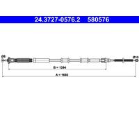 ATE 24.3727-0576.2 Hand brake cable